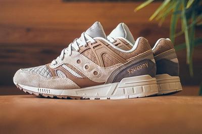 Saucony Grid Sd Quilted Tan Grey 2