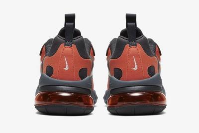 Nike Air Max 270 React Grey Orange Gs Heels