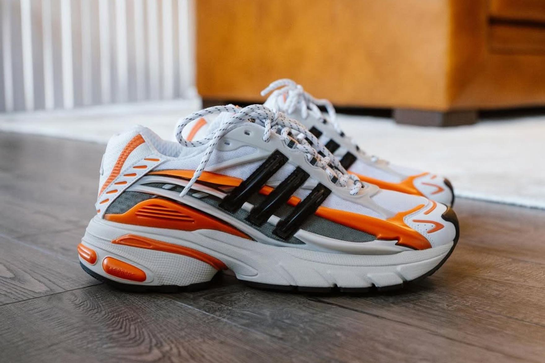 adidas jellyfish sneakers on hardwood floors