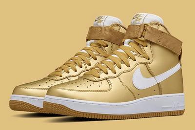 Gold Nike Air Force 1