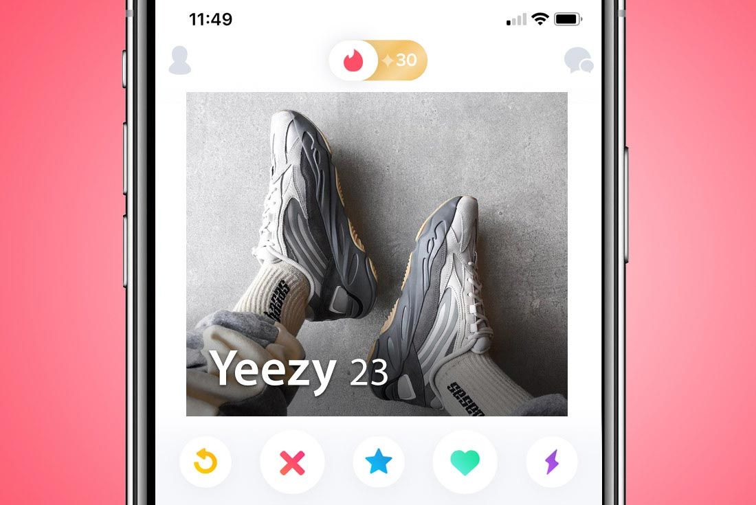 First Date Tinder Yeezy Boost 700 On Foot Lateral Side Shot