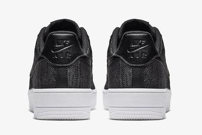 Nike Air Force 1 Flyknit 2 0 Black White Heels