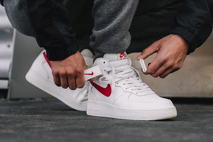 Nike Air Force 1 Mid 07 Sail Red 1