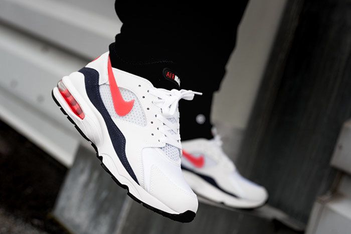 Nike Air Max 93 Habanero Red On Foot 2