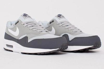 Nike Air Max 1 Essential Dark Grey White Silver Pure Platinum 1C 1