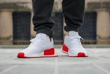 The adidas NMD R2 White Red Is Dropping Soon •