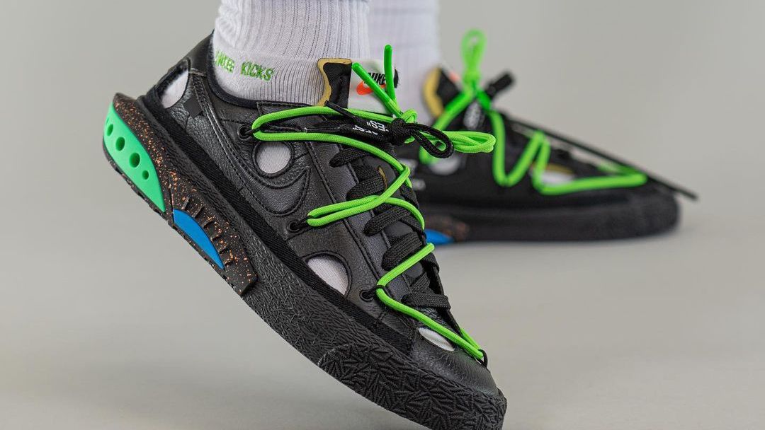 On-Foot: Off-White x Nike Blazer Low in Black - Sneaker Freaker