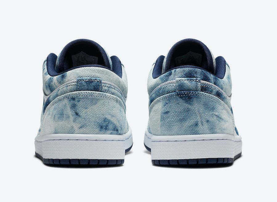 washed denim air jordan 1 low