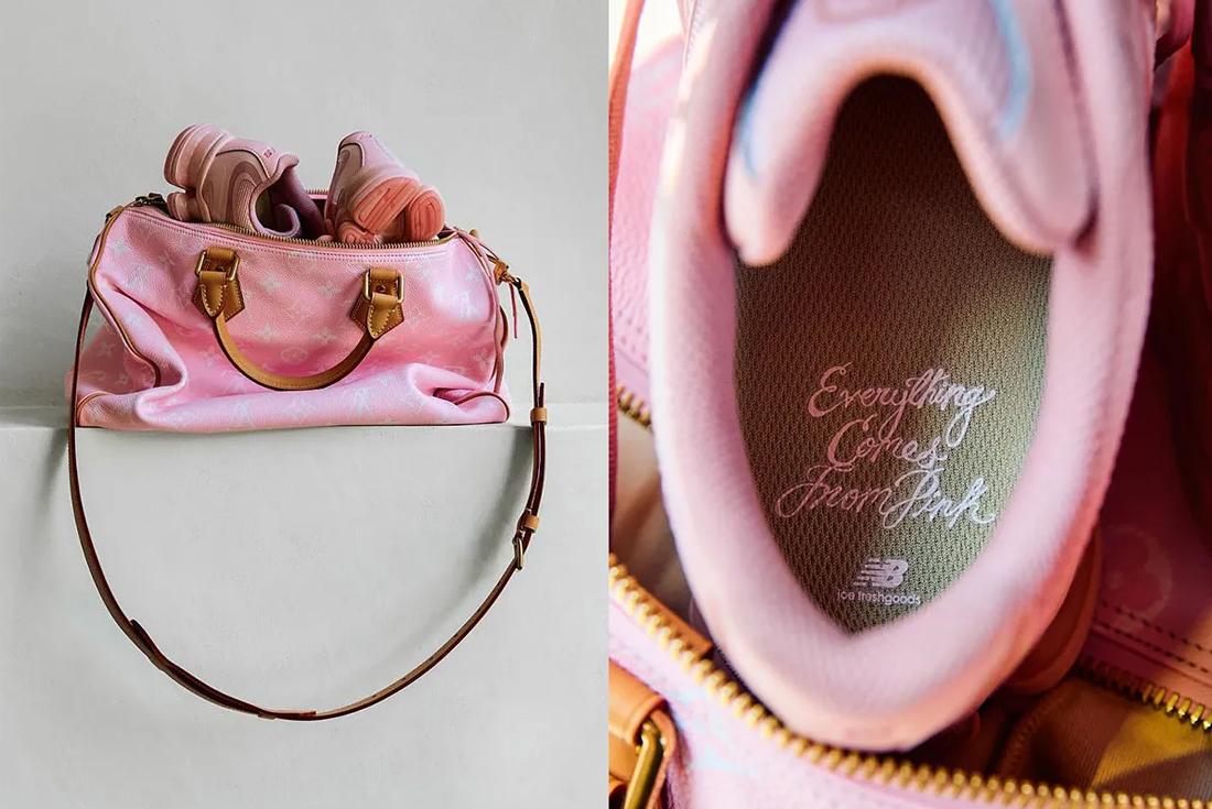joe freshgoods new balance abzorb 2000 in pink louis vuitton bag