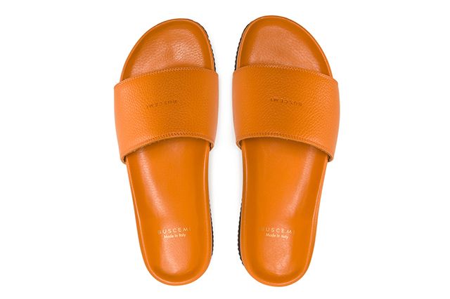 Buscemi Calfskin Leather Slides Sneaker Freaker