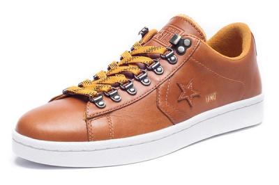 Undefeated Converse Leather Brown Lo Quater Front 1