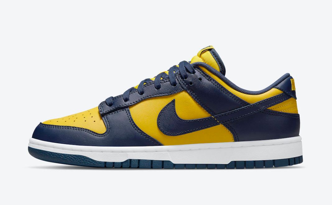 nike dunk low varsity maize midnight navy white