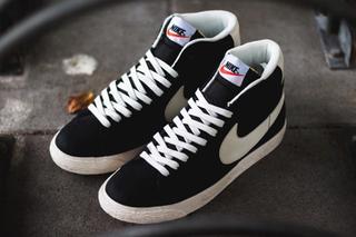 nike blazer mid vintage black and white