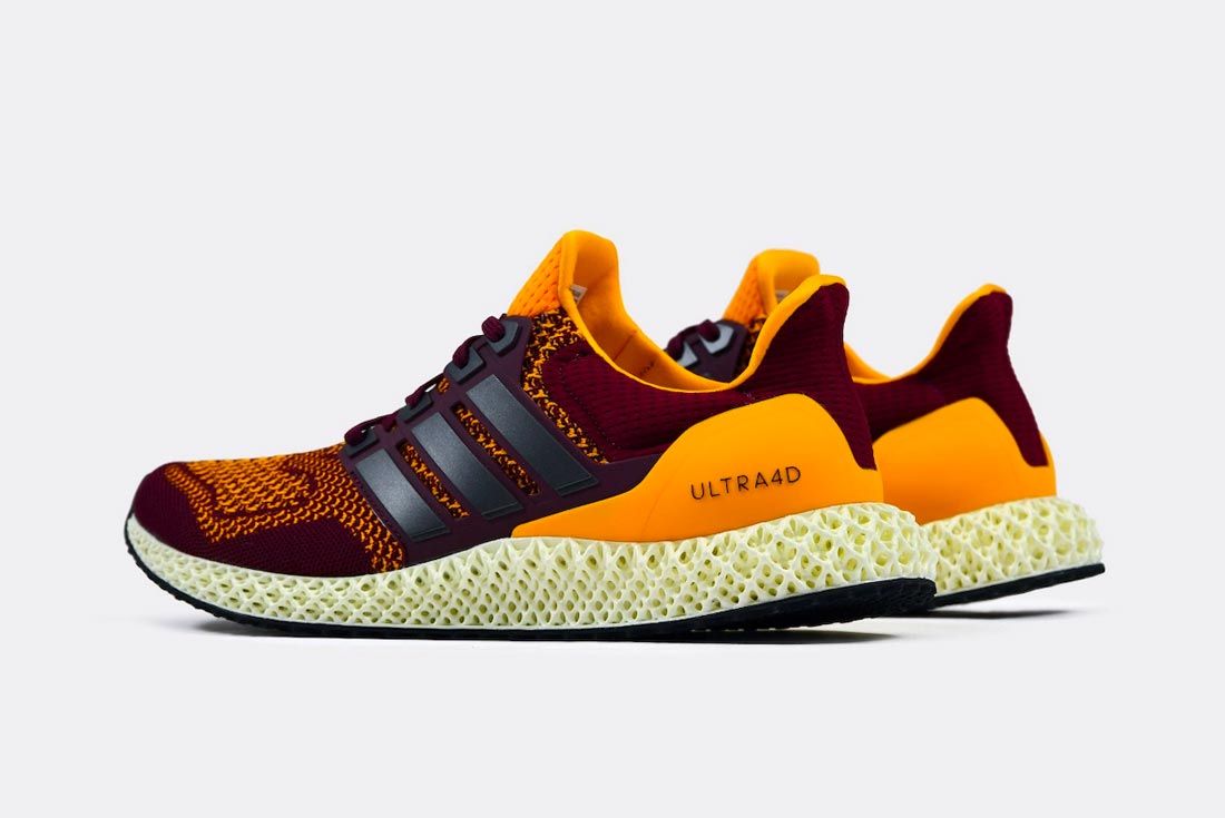 The adidas Ultra4D Gets Bold in Maroon and Gold - Sneaker Freaker