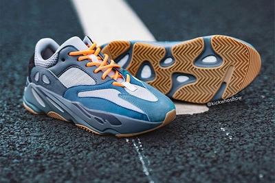 Adidas Yeezy Boost 700 Teal Blue On Foot Sole