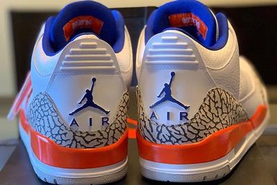 Air Jordan 3 Knicks Detailed Shots Pair Heel