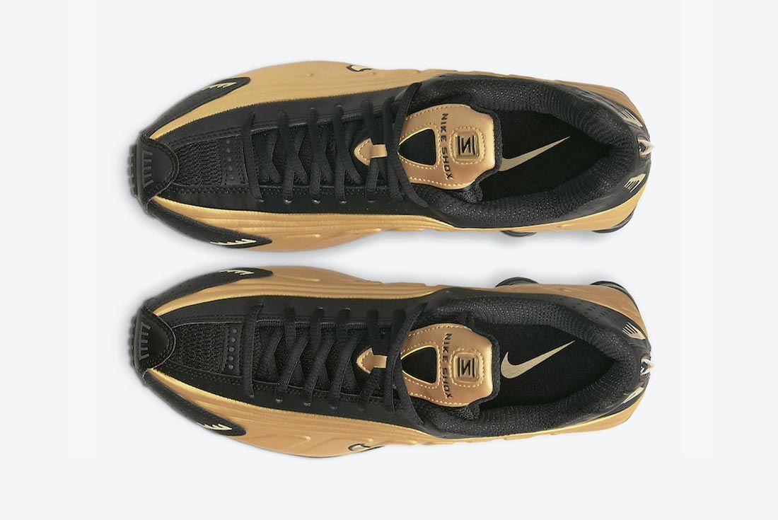 The Nike Shox R4 Gets Blessed with Black and Gold - Sneaker Freaker