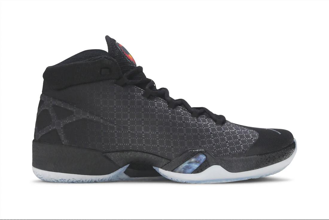 air jordan 30 black cat white background