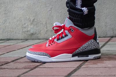 Air Jordan 3 Cement Red Fire Red All Star On Foot1