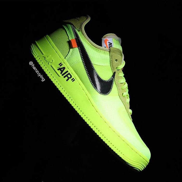 Close Up with the Off White x Nike Air Force 1 Volt Releases