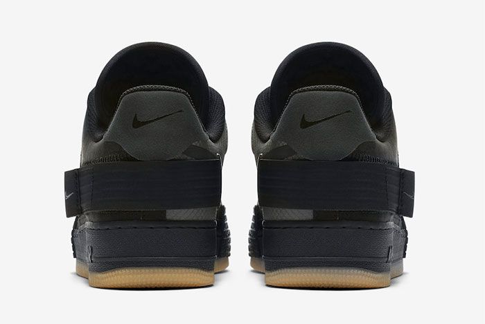 Nike Air Force 1 Black Gum Heel