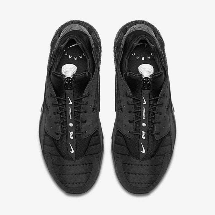 Nike's New 'NYC' Huarache Wears All Black and a Slick Zip - Sneaker Freaker
