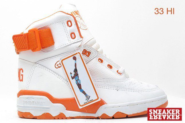Ewing Sneakers 33 Hi White Orange 1