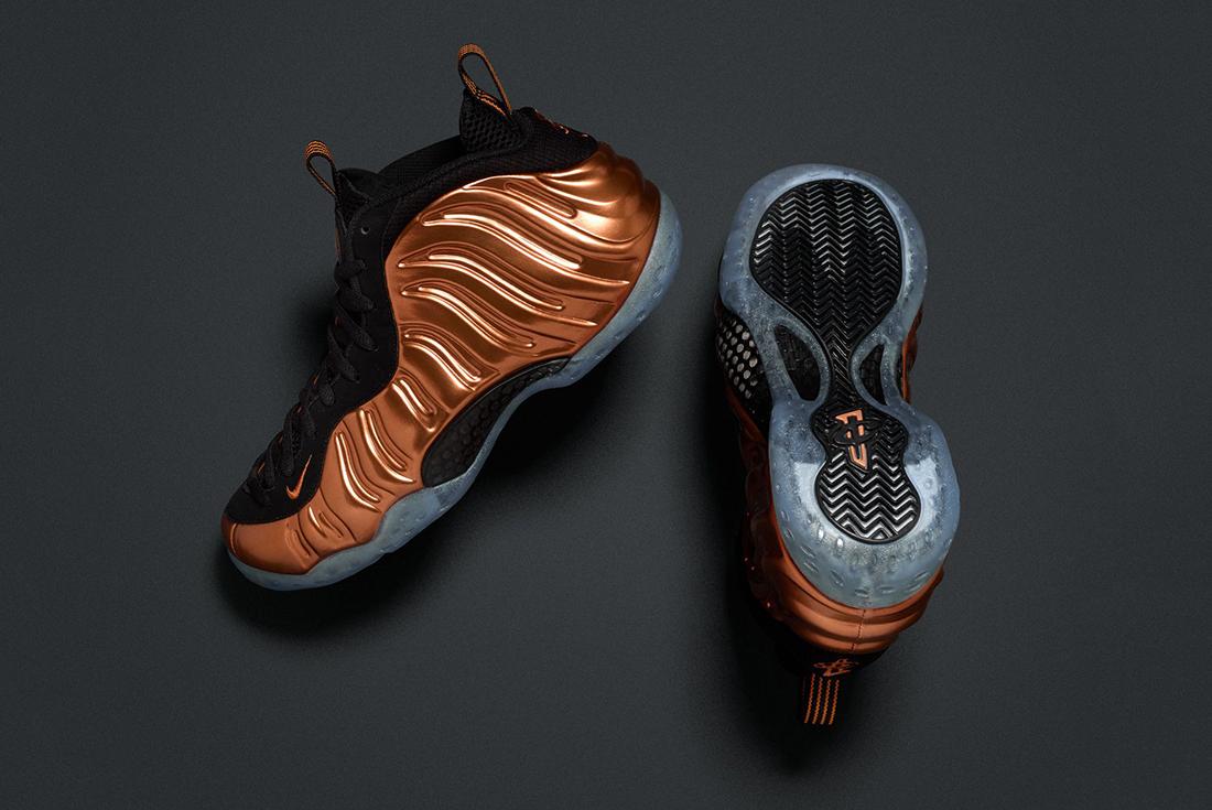 nike air foamposite one copper