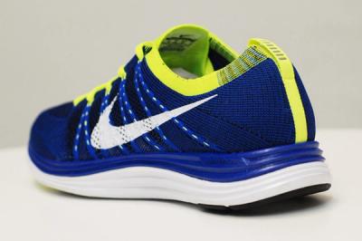 Nike Lunar One Blue Volt Quater Heel 1