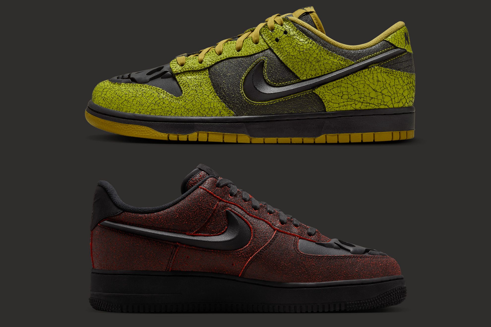 Official Images of the Spine Tingling Halloween Nike Dunk Low and Air Force 1 Arrive Releases