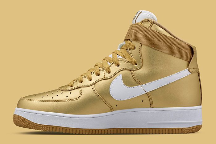 nike air force high gold