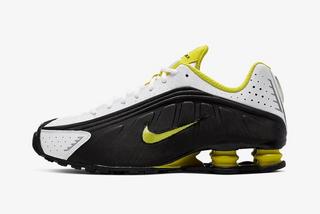 nike shox r4 black dynamic yellow