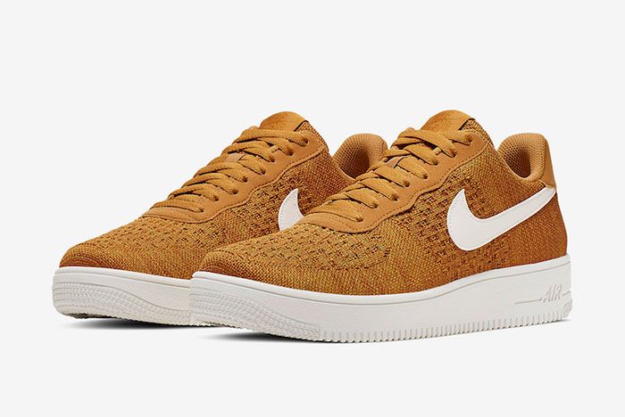 nike air force 1 flyknit 2.0 gold