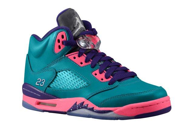 Air Jordan 5 Gs (Teal/Pink Purple 