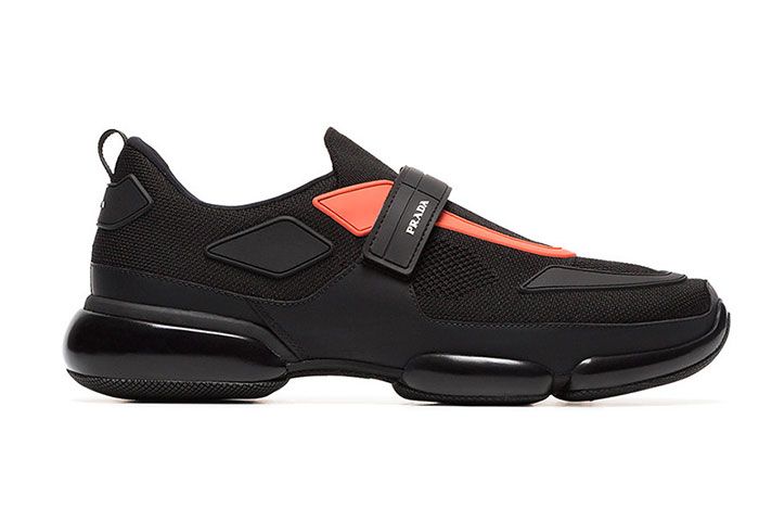 Pradas Cloudbust Receives A Bright Contrast Black Orange Colorway 1 Sneaker Freaker