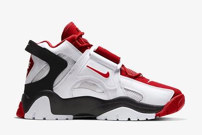 Nike Air Barrage Mid White Red At7847 102 Medial