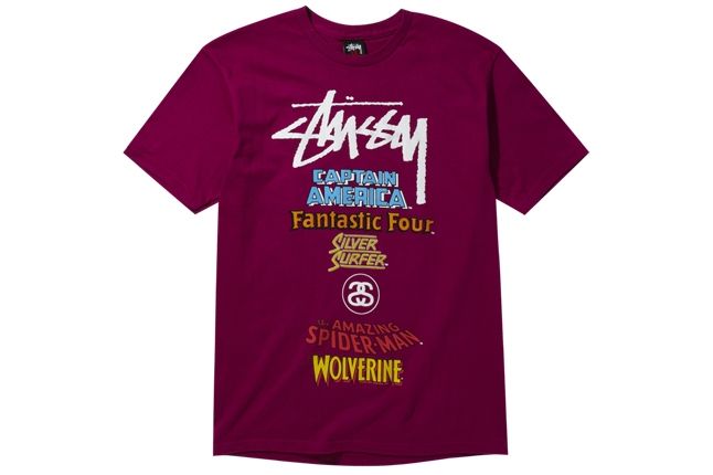 STUSSY×MARVEL Vintage Stussy X Marvel 2011 Fantastic Four, Doom, Captain America
