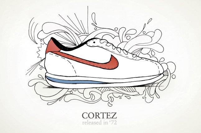 Nike Cortez Drawing 1