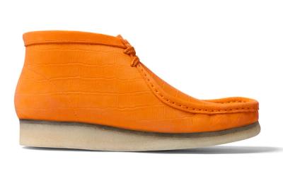 Supreme X Clarks Wallabee Boot Orange Side 1