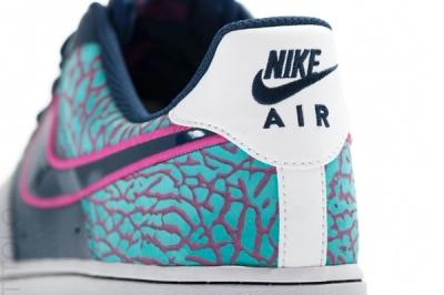 Nike Air Force 1 Low Midnight Navy Fusion Pink Elephant Heel 1