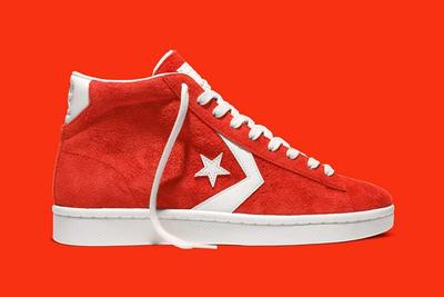 Converse Pro Leather 76 Vintage Suede Red