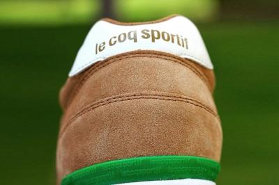 Le Coq Sportiff Eclat Suede Fox Sprtgrn Heel Detail 1