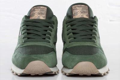 Reebok Classic Leather Utility Olive Green Front Profile 1