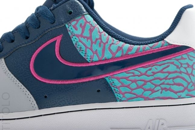 Nike Air Force 1 Low Midnight Navy Fusion Pink Elephant Detail 1