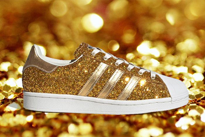 Adidas Superstar Gold Metallic Fw8168 Lateral
