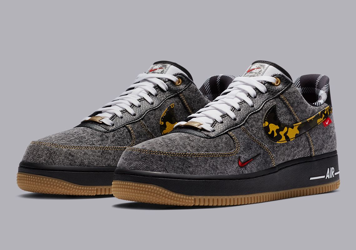 air force 1 low camo denim remix