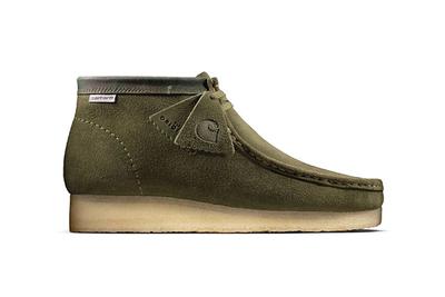 Carhartt Clarks Wallabee Olive Lateral
