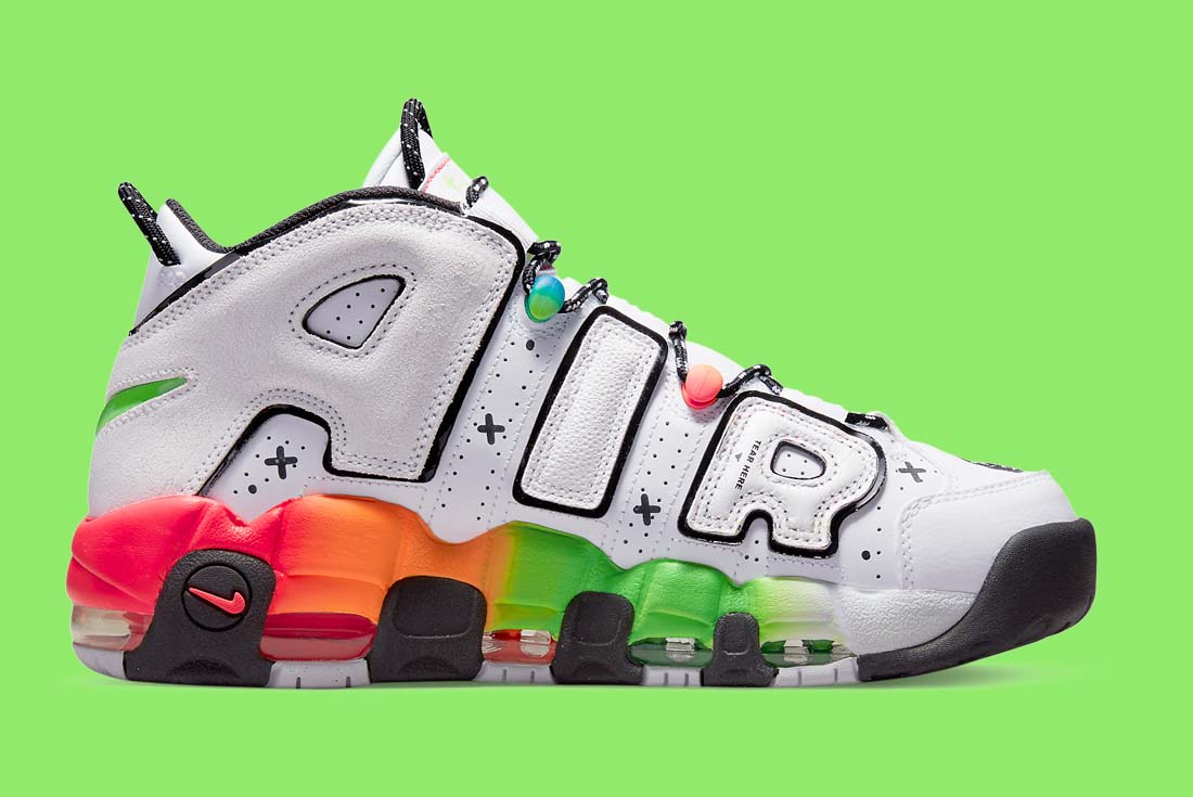 Custom Nike Air More Uptempo White Red 