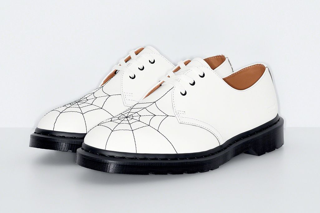 Supreme and Dr. Martens Spin Up a Spider-Webbed 3-Eye Shoe