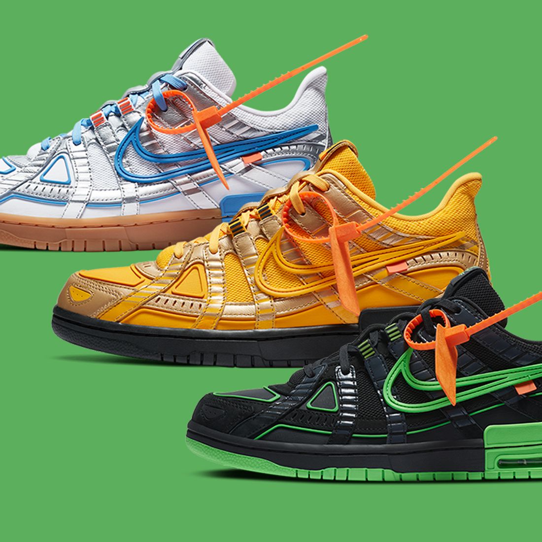 Where to Buy All Three of the Off-White x Nike Rubber - Sneaker